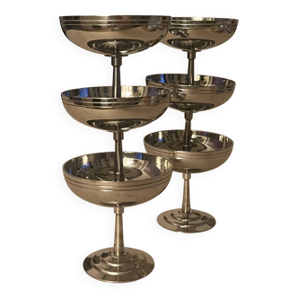6 coupes en inox Letang Remy