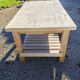 Solid raw oak table/island type "butcher's block" 180x105