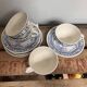 4 tasses à café Gien Oiseau Bleu