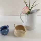 Set of 3 vintage pastels ceramic pitchers