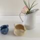 Set of 3 vintage pastels ceramic pitchers