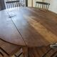 Oval solid walnut farmhouse table