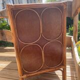 Commode osier et rotin