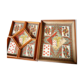 Ancient game of yellow wooden dwarf