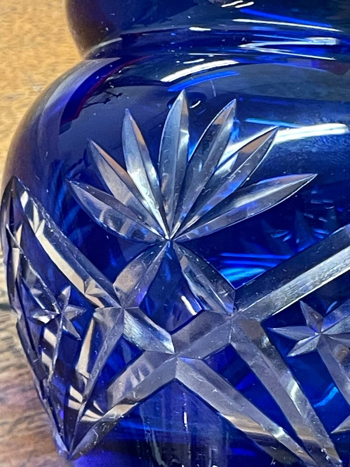 Vase boule cristal Val St Lambert