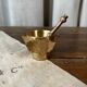 Small bronze mortar with pestle