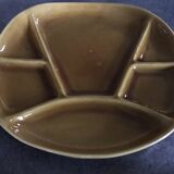 Set of 4 Fondue Plates in Longchamp Earthenware, Mustard Colour