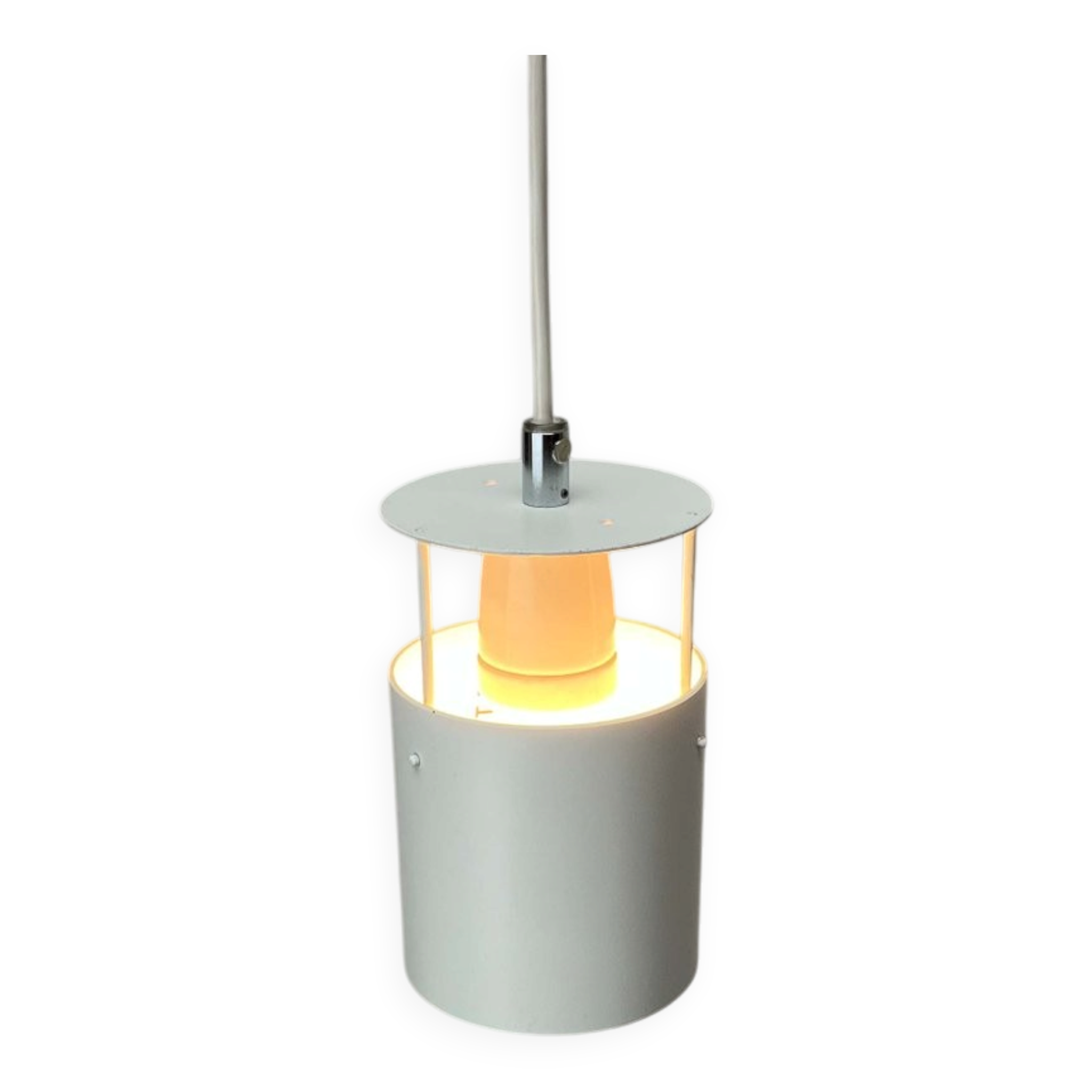 Fyrtønden pendant lamp, minimalist Danish modern mid-century by Asger Bay Christiansen for Lys, 1960s.