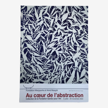 Affiche d'après Simon hantaï, fondation Maeght, au coeur de l'abstraction, 2022