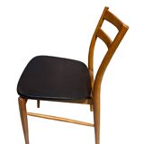 Set of six wooden chairs