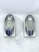 Oscar Torlasco, postmodern pair of Italian sconces in chrome and glass. 1970s