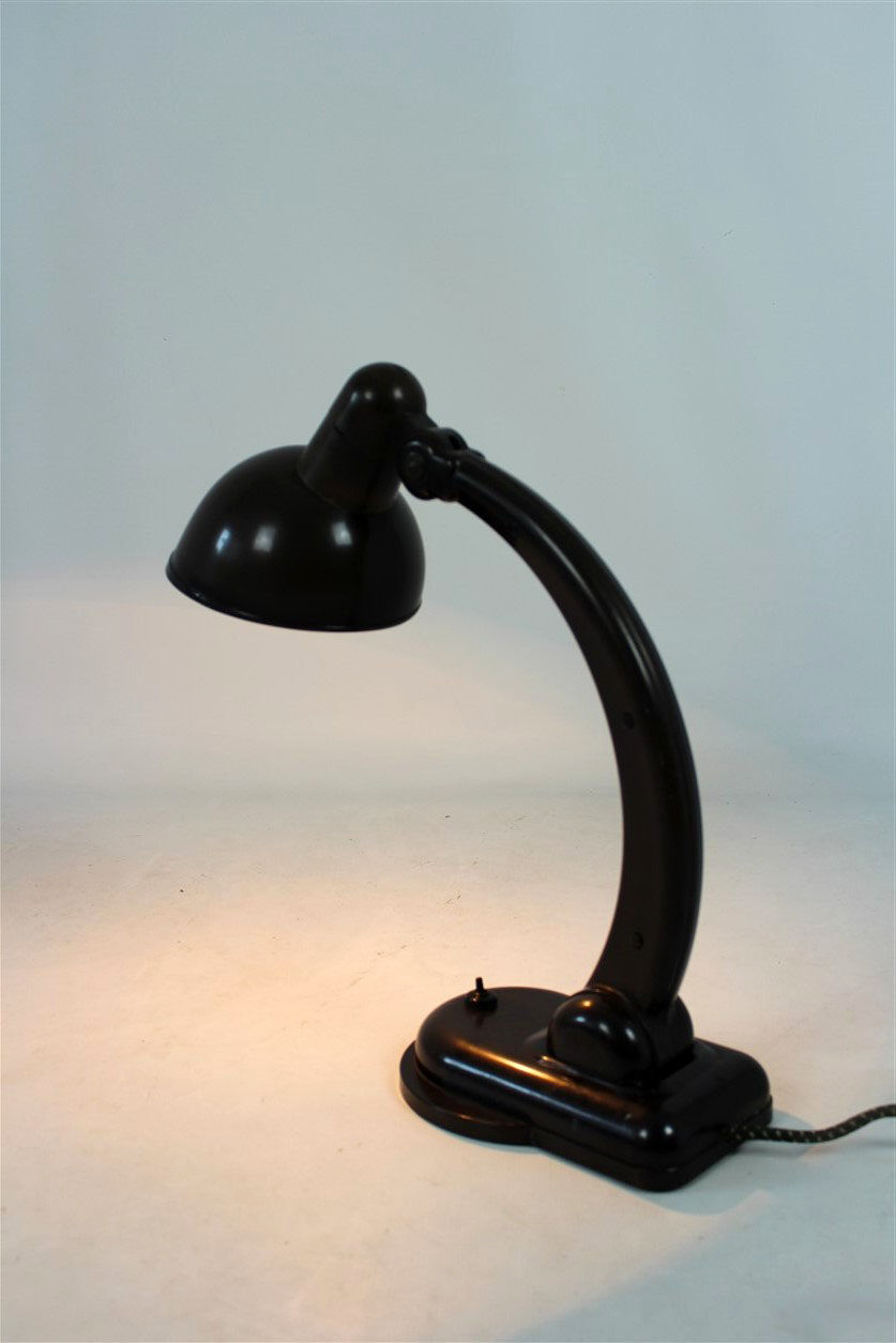 Sigma Bakelite Table Lamp by Christian Dell for Heinrich Römmler, 1930s