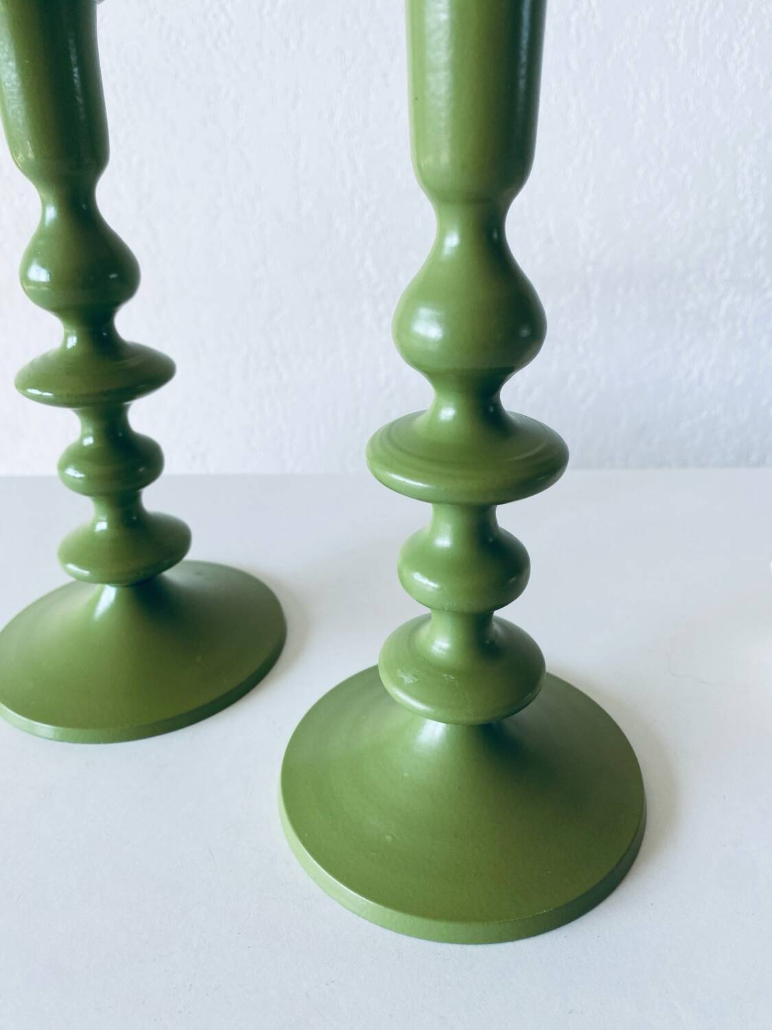 Pair of metal candlesticks