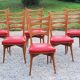 Set of 6 vintage Scandinavian style chairs from the 50s