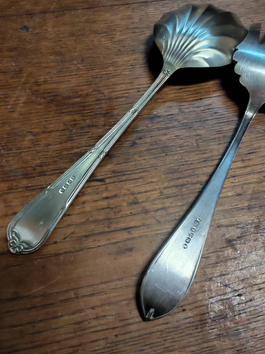 Silver-plated salad service