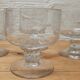 Set 4 coupes  verre bullé