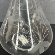 Etched glass carafe