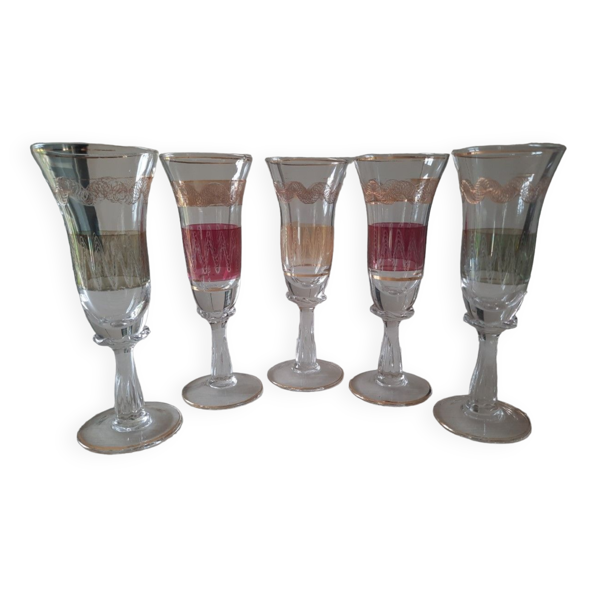Antique shot glasses