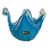 Blue crystal vase
