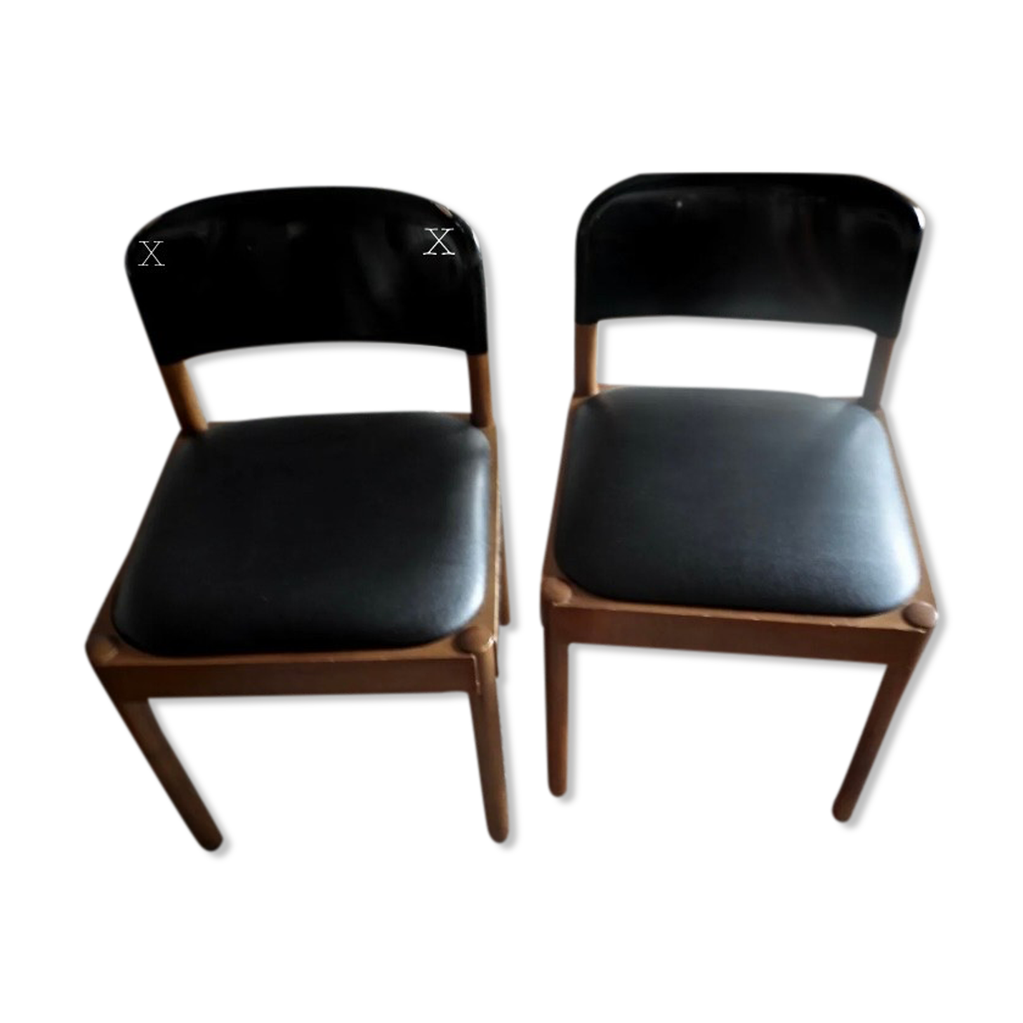 Pair of chairs Piarotto Italy vintage 1980