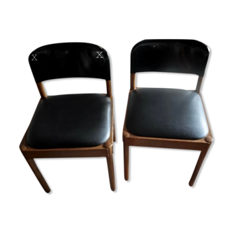 Pair of chairs Piarotto Italy vintage 1980