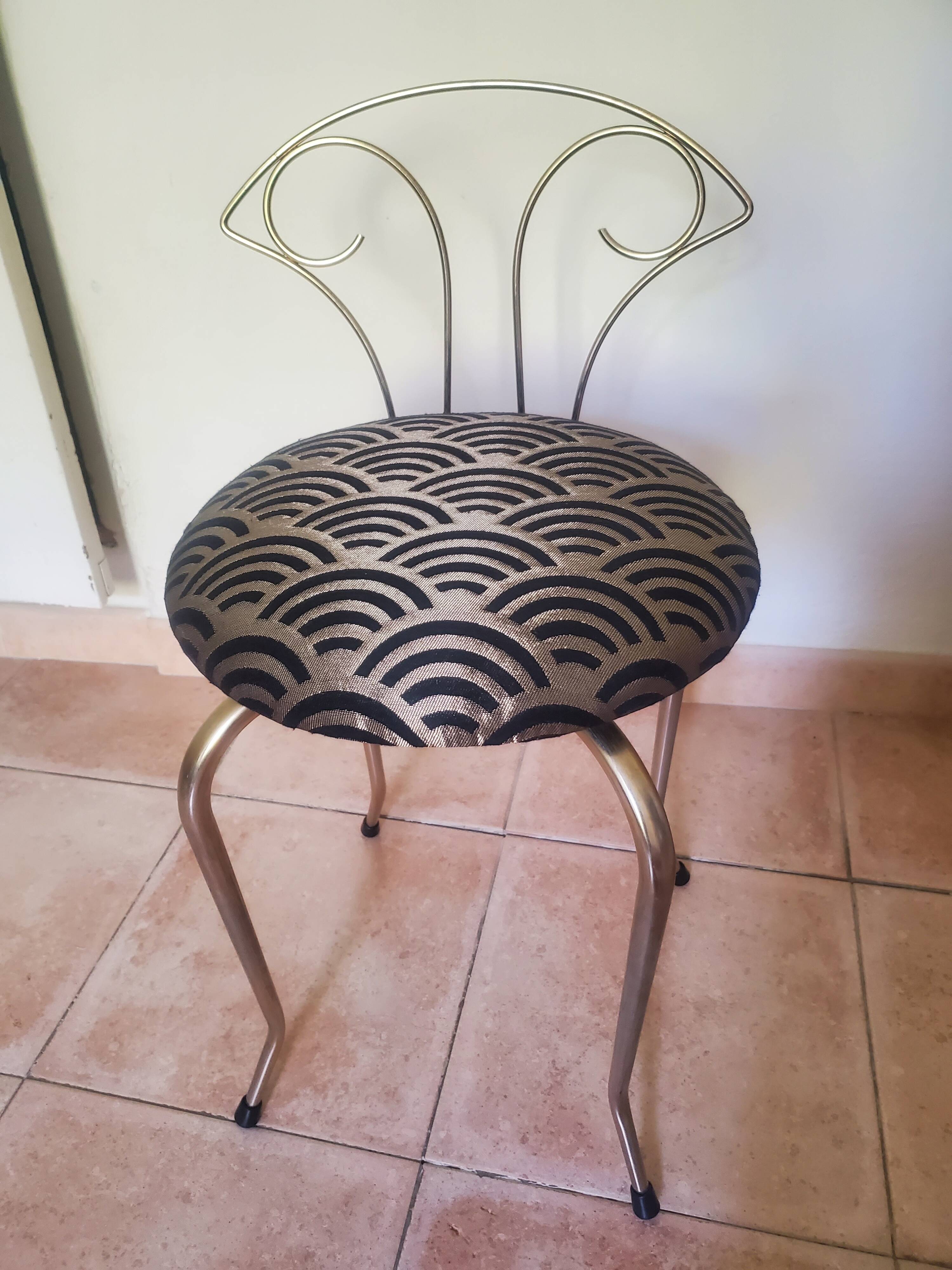 Art Deco swivel dressing table chair