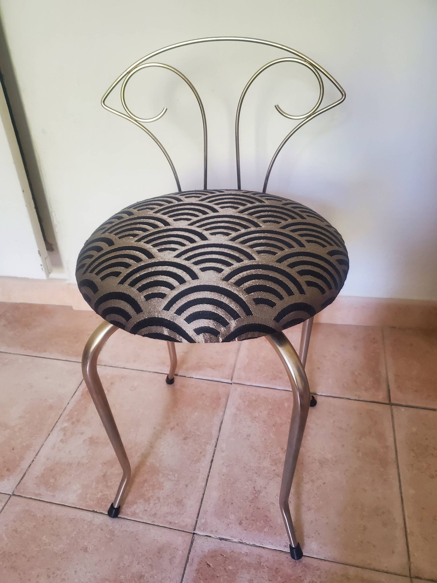 Art Deco swivel dressing table chair