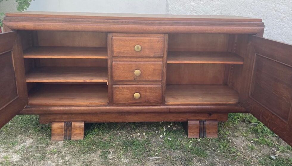 Art deco solid oak sideboard 1940