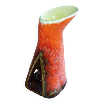 Pichet Vallauris – Free form – Red and green enamel – 1960s–70s – Vintage