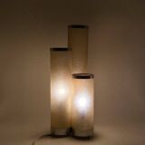 Hollywood regency fiberglass and brass table lamp, Italy 1970s