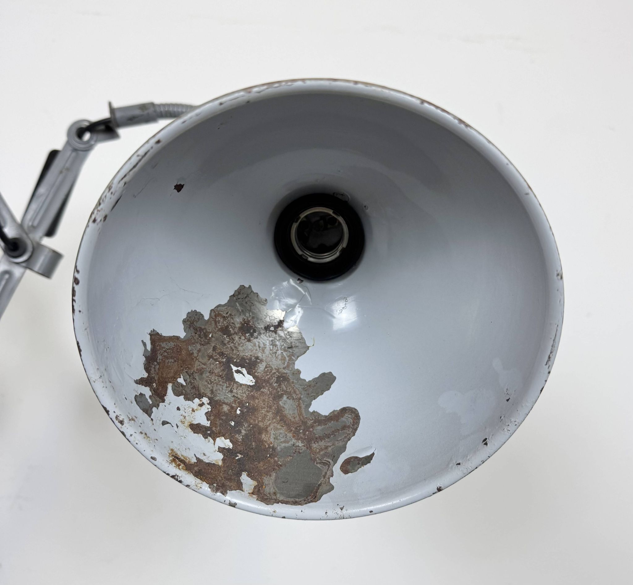 Grey Industrial Scissor Wall Lamp from Elektroinstala, 1960s