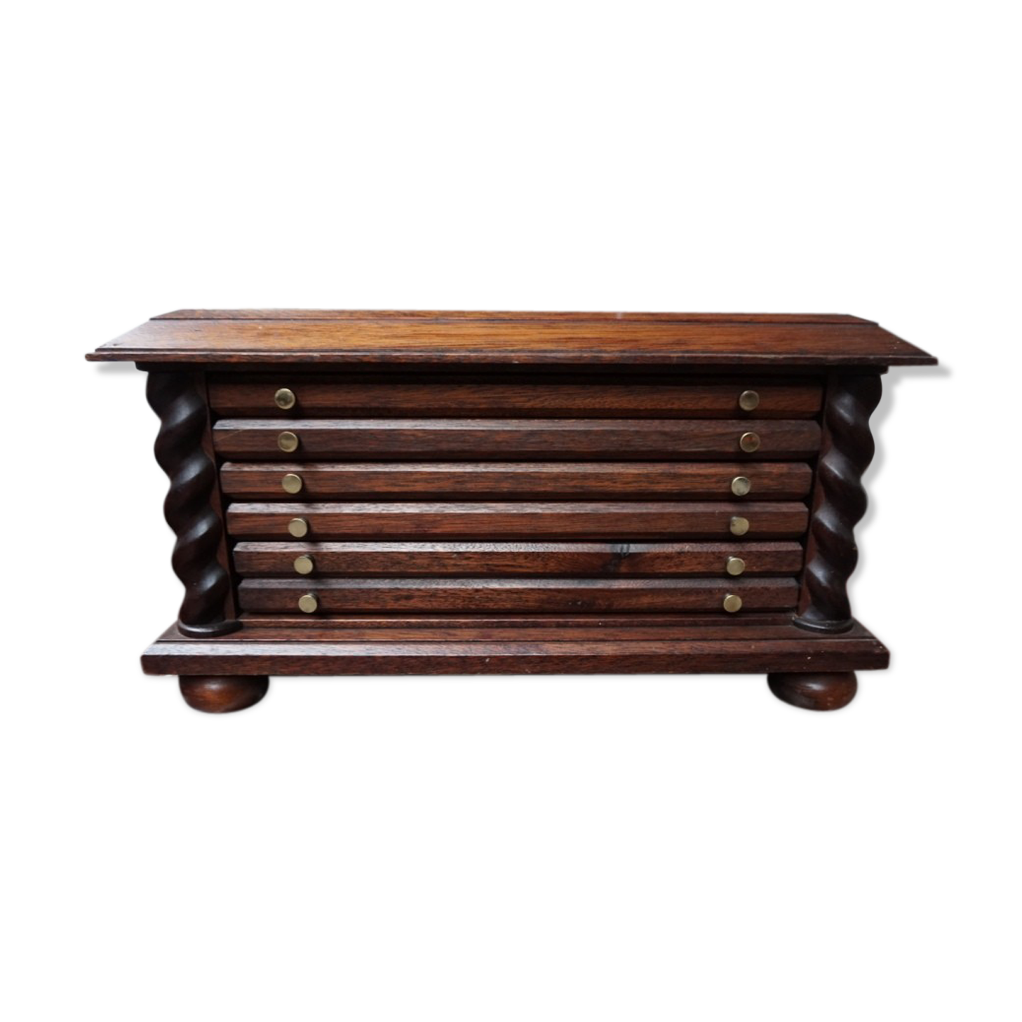 Start with ten drawers in mahogany