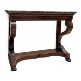 CONSOLE EN ACAJOU D’ÉPOQUE RESTAURATION XIX EME SIÈCLE