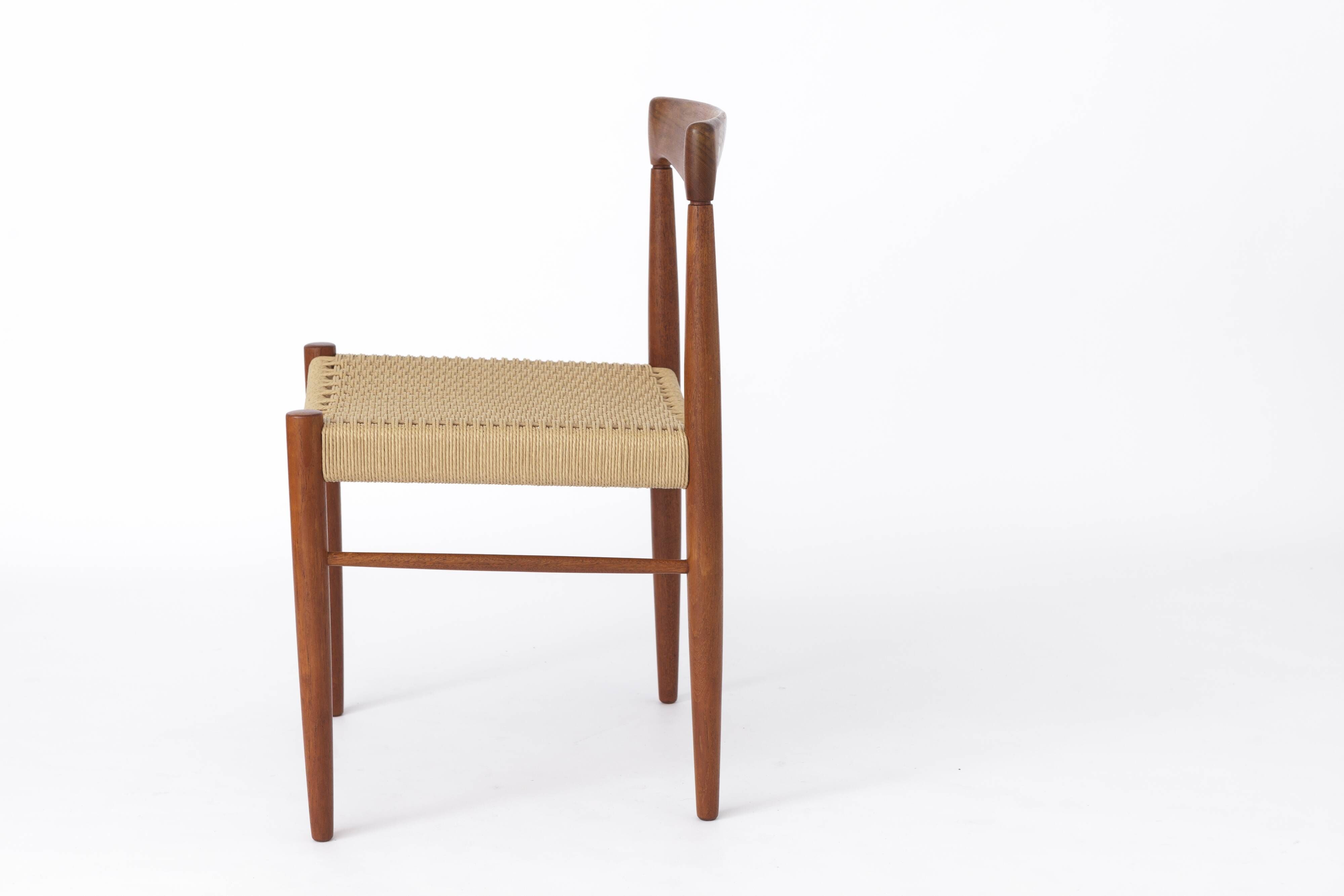 1 of 2 Vintage Dining Chairs by H.W.Klein for Bramin, Denmark, 1960s