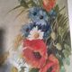 Oil painting on canvas "Country spray with poppies" 1910 signed