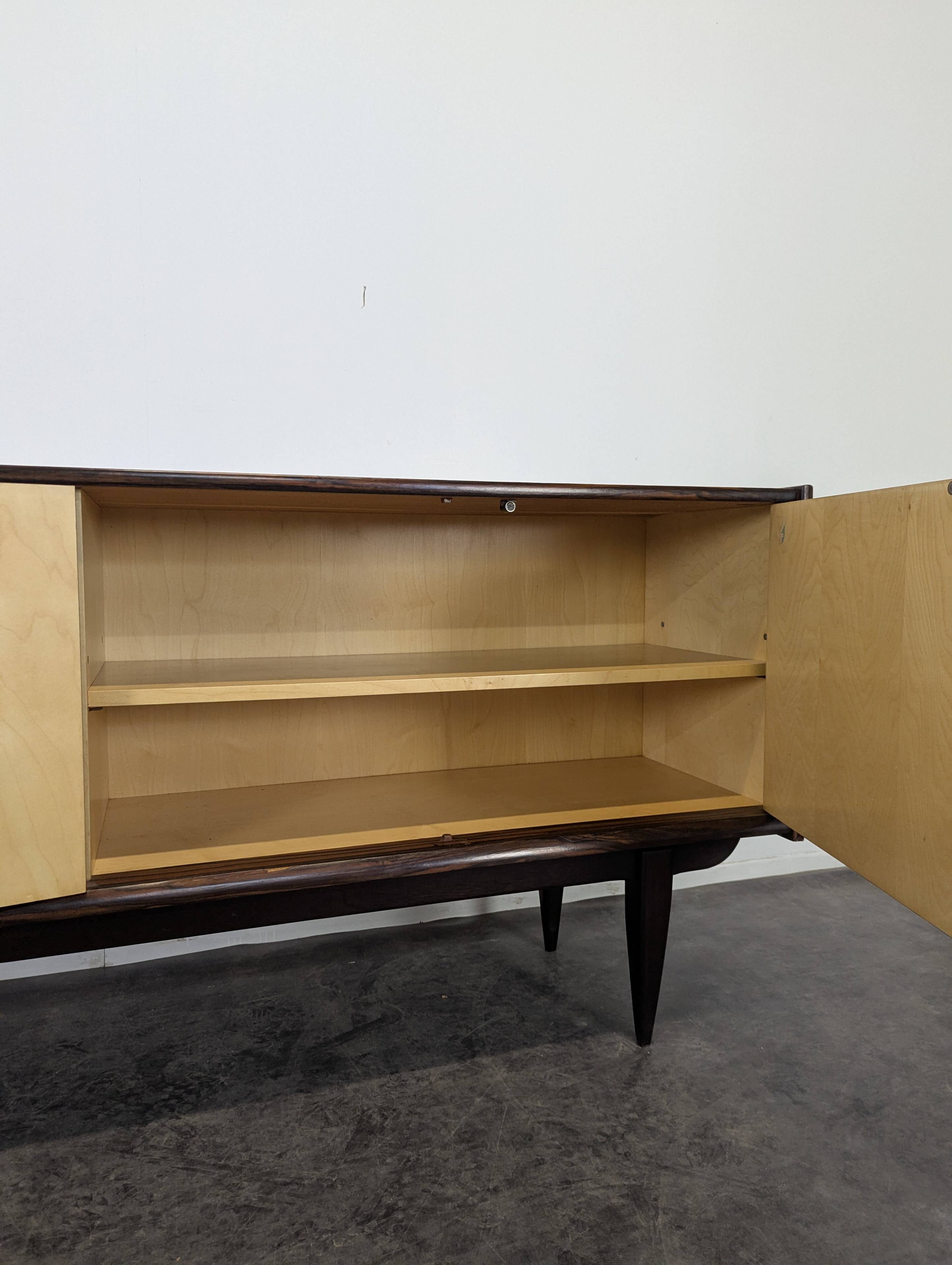 Scandinavian sideboard in Macassar ebony and sycamore, 1960s