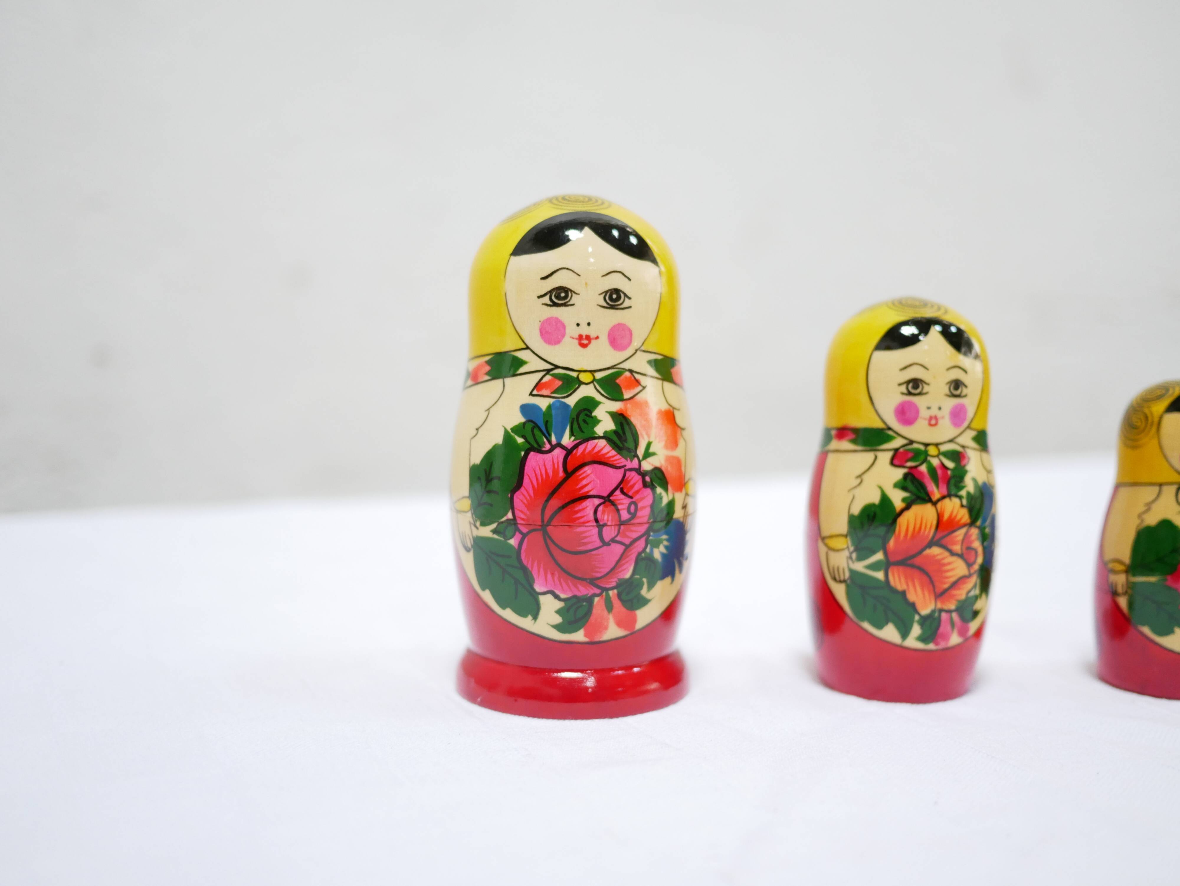 Vintage Russian Matryoshka wooden dolls
