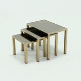 Set 23k Gold Plated Nesting Tables by Belgo Chrom 1970s
