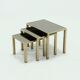 Set 23k Gold Plated Nesting Tables by Belgo Chrom 1970s
