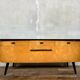Two-tone vintage TV cabinet sideboard