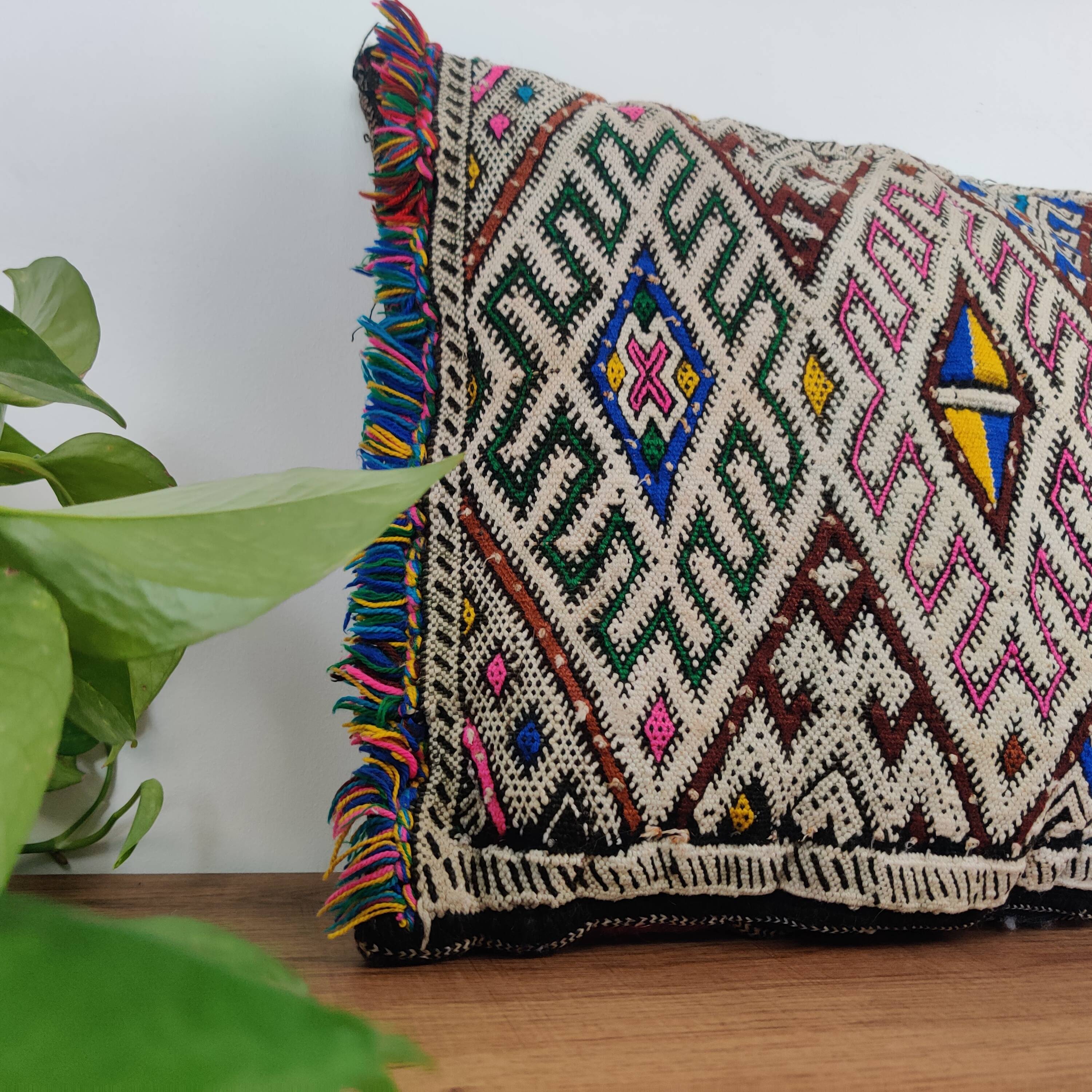 Ethnic vintage Moroccan Kilim cushion