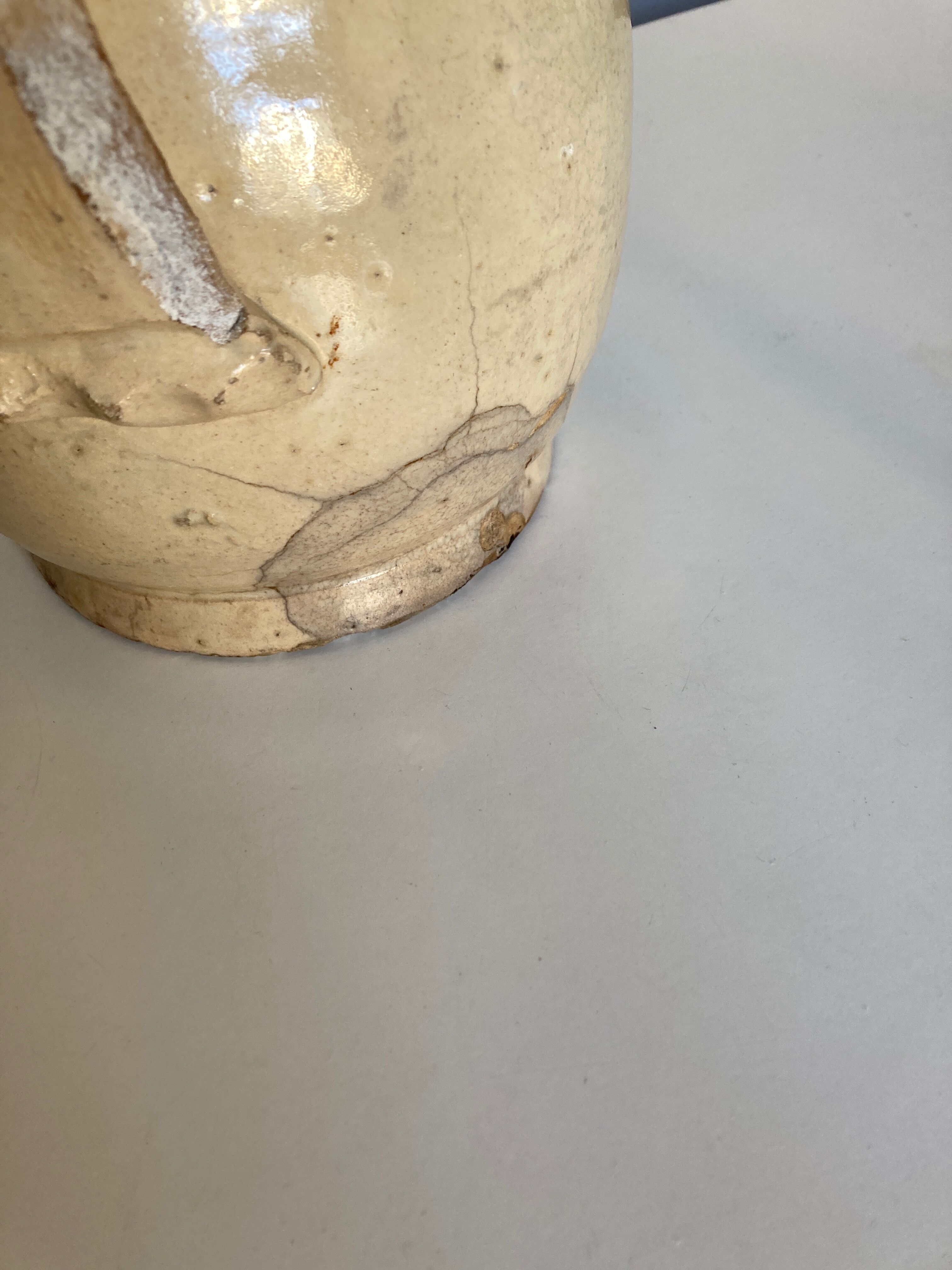 Vase pitcher 18th Italian glazed earth of Vietri Amalfi