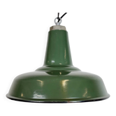 Industrial Green Enamel Factory Pendant Lamp, 1960s