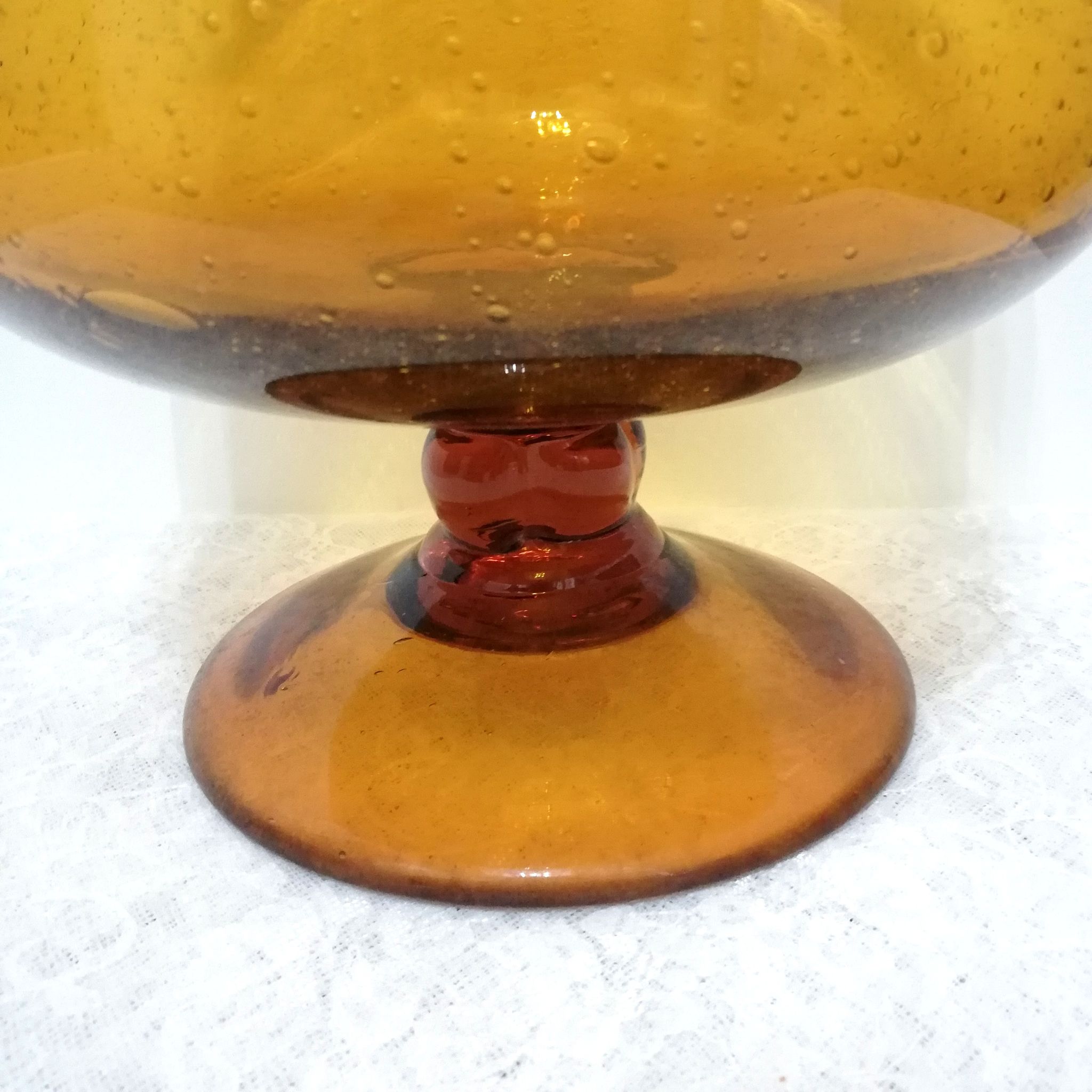 Bubble glass bowl Biot diameter 25cm