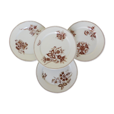 4 flat plates from Sarreguemines, Danish model