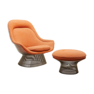 Fauteuil et ottoman modèle 1705 par Warren Platner pour Knoll int., USA, 1966