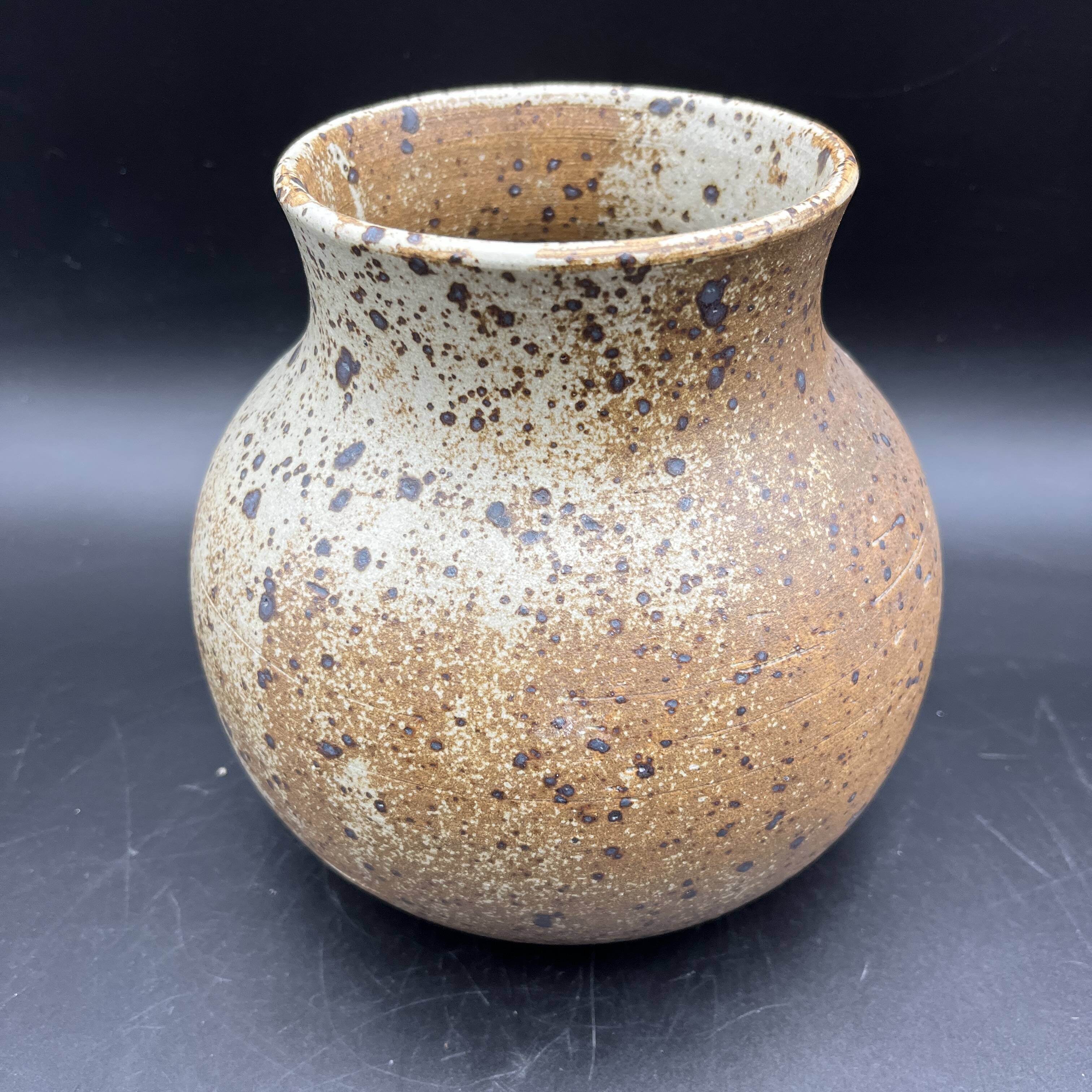 Pyrite stoneware ball vase