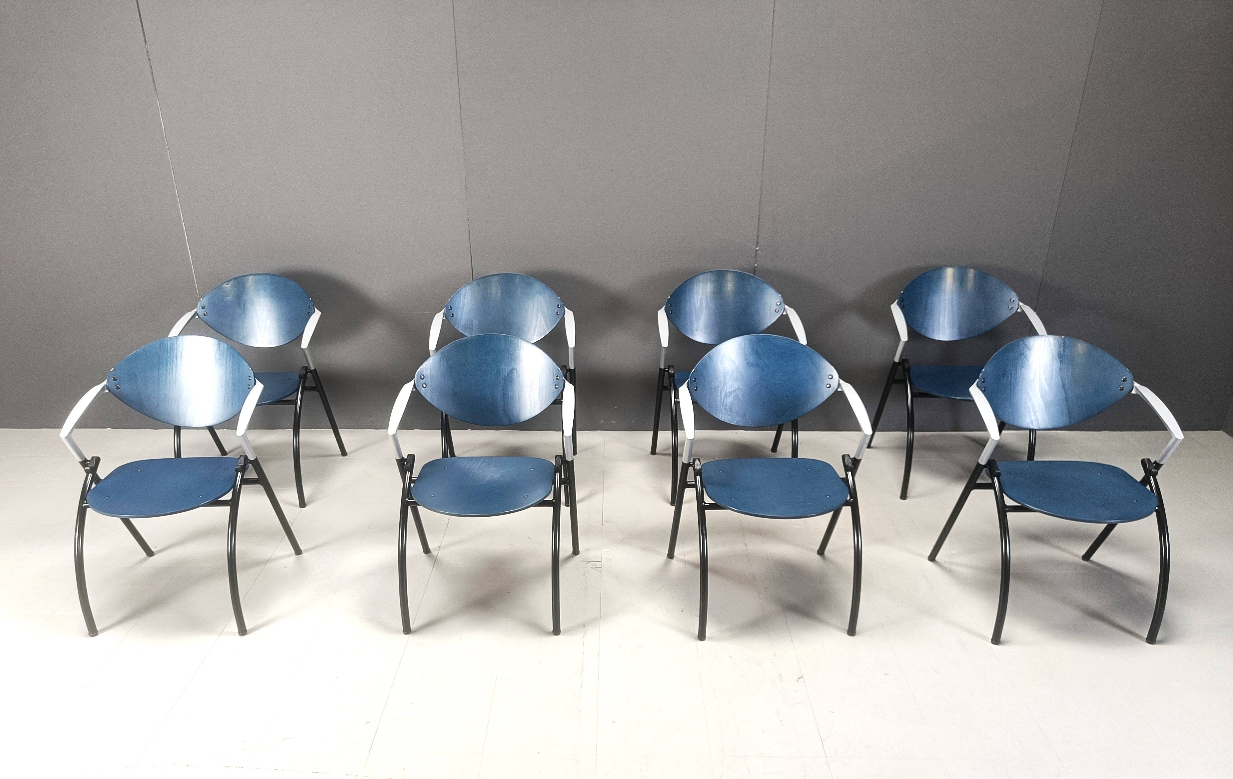 Post modern dining chairs, 1990s