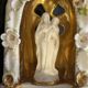 Porcelain baptismal font from paris, religious decoration, cult object.