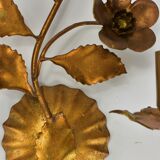 Wall lamp, golden flowers